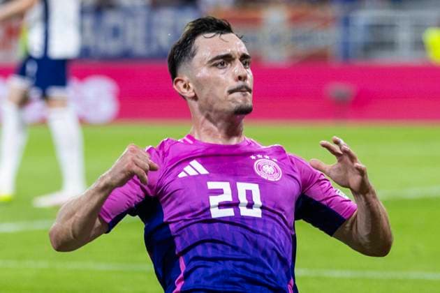UEFA U21, U 21 Europameisterschaft, Finale: England - Deutschland; 28.06.2025 Paul Nebel (Deutschland, 20) jubelt bei der UEFA U21-Europameisterschaft im Finalspiel England - Deutschland, am 28.06.2025, National Football Stadium, Bratislava, Slowakei Copyright: xBEAUTIFULxSPORTS Meuselx