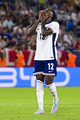 BRATISLAVA - Brooke Norton Cuffy of England U21, U 21 reacts after a missed chance at the National Football Stadium during the Under-21 European Championship, EM, Europameisterschaft final between Young England and Young Germany. ANP Hollandse Hoogte UEFA European Under-21 Championship 2025 Final 2024 25 xVIxANPxSportx xGerritxvanxKeulenxIVx 530652558 originalFilename: 530652558.jpg