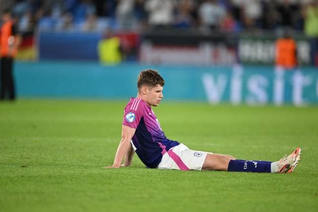 BRATISLAVA - Lukas Ullrich of Germany U21, U 21 reacts after losing 3-2 at the National Football Stadium during the Under-21 European Championship, EM, Europameisterschaft final between Young England and Young Germany. ANP Hollandse Hoogte UEFA European Under-21 Championship 2025 Final 2024 25 xVIxANPxSportx xGerritxvanxKeulenxIVx 530656023 originalFilename: 530656023.jpg