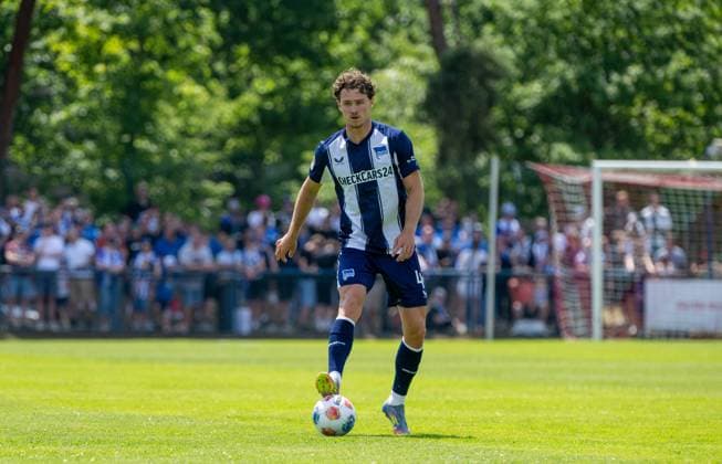 Fußball, Herren, Saison 2025 2026, Testspiel, Ludwigsfelder FC - Hertha BSC, Linus Gechter (Hertha BSC), 28.06. 2025, Copyright: xMatthiasxKochx