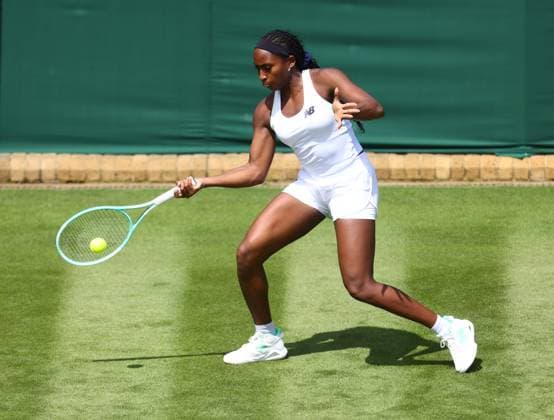 Wimbledon Championships 2025 AELTC, Saturday Practice, London, UK - 28 06 2025 Coco Gauff (USA) Practices at Wimbledon ahead of the 2025 Championships London Wimbledon London GBR, UK NEWSPAPERS OUT Copyright: xMarkxGreenwoodx