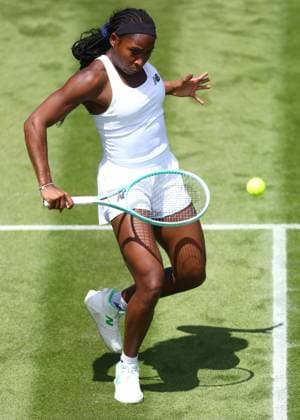 Wimbledon Championships 2025 AELTC, Saturday Practice, London, UK - 28 06 2025 Coco Gauff (USA) Practices at Wimbledon ahead of the 2025 Championships London Wimbledon London GBR, UK NEWSPAPERS OUT Copyright: xMarkxGreenwoodx