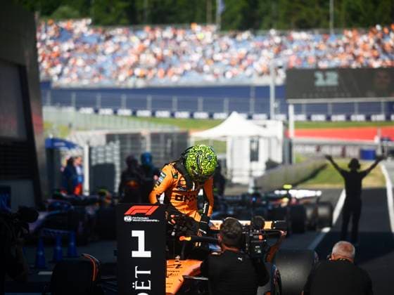 F1 Grand Prix of Austria - Qualifying Lando Norris of the McLaren Formula 1 Team drives the McLaren Mercedes MCL39 during the qualifying session of the FIA Formula One World Championship, WM, Weltmeisterschaft F1 Austria Grand Prix in Spielberg, Austria, on June 28, 2025. Spielberg Austria  Copyright: xLucaxBarsalix originalFilename:barsali-notitle250628_nplE1.jpg