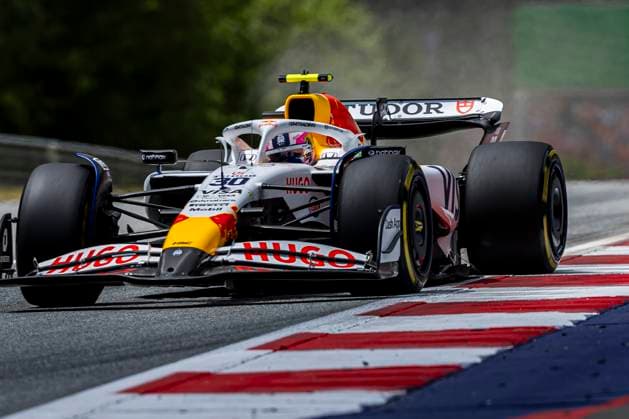 F1 Grand Prix of Austria - Qualifying Liam Lawson of New Zealand and Visa Cash App RB Formula One Team driver goes during the qualifying session at Formula 1 MSC Cruises Austrian Grand Prix in Spielberg, Austria, on June 28, 2025. Spielberg Austria  Copyright: xRobertxSzaniszlox originalFilename:szaniszlo-notitle250628_npc5l.jpg