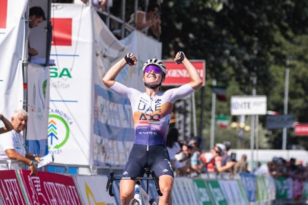 Sport Bilder des Tages Italian Women s Road cycling, Rad, Radsport, Strasse Championship 2025 - Darfo Boario Terme Elisa Longo Borghini wins the Italian Road Cycling Championship 2025 in Darfo Boario Terme, on June 28, 2025. Darfo Boario Terme Italy  Copyright: xTommasoxBerardix originalFilename:berardi-italianr250628_np0sW.jpg