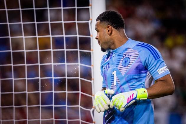 ENGLAND U21, U 21 - GERMANY U21 FINAL Noah Atubolu of Germany during the UEFA European Under-21 Championship 2025 Final football match between England U21 and Germany U21. National Football Stadium (Tehelene Pole), Bratislava, Slovakia, June 28, 2025. Photo by Branislav Racko Copyright: xx 080A1670