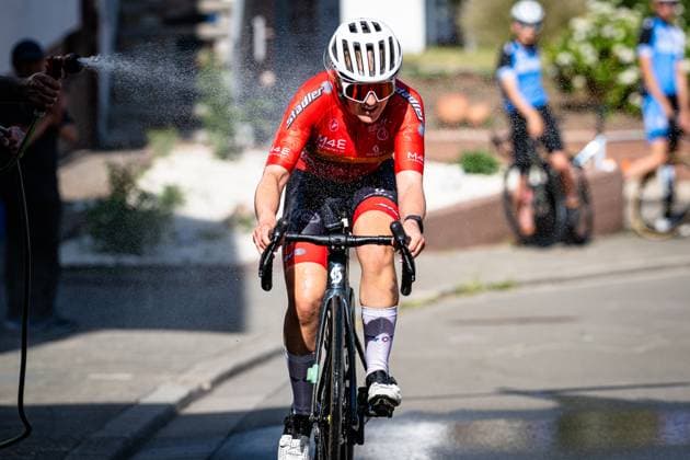 TULOWITZKI Inka: National Championships Road cycling, Rad, Radsport, Strasse 2025 - RR TULOWITZKI Inka ( GER ) Wheel Divas ( GER ) Querformat - quer - horizontal - Landscape - Event Veranstaltung: National Championships - Road Cycling - Category Kategorie: Cycling - Road Cycling - Elite Women - Location Ort: Europe Germany - Rheinland Pfalz - Start: Linden - Finish - Linden ( Rheinland Pfalz ) - Discipline: Road Race ( RR ) - National Championships - Distance: 118.8 km - Date Datum: 28.06.2025 Saturday -