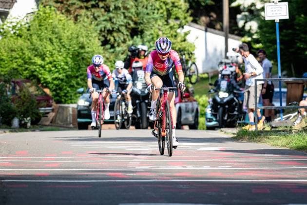 CZAPLA Justyna: National Championships Road cycling, Rad, Radsport, Strasse 2025 - RR CZAPLA Justyna ( GER ) CANYON SRAM ZONDACKYPTO ( CSZ ) - GER Querformat - quer - horizontal - Landscape - Event Veranstaltung: National Championships - Road Cycling - Category Kategorie: Cycling - Road Cycling - Elite Women - Location Ort: Europe Germany - Rheinland Pfalz - Start: Linden - Finish - Linden ( Rheinland Pfalz ) - Discipline: Road Race ( RR ) - National Championships - Distance: 118.8 km - Date Datum: 28.06.2025 Saturday -