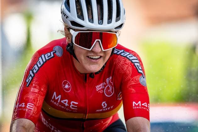 TULOWITZKI Inka: National Championships Road cycling, Rad, Radsport, Strasse 2025 - RR TULOWITZKI Inka ( GER ) Wheel Divas ( GER ) Querformat - quer - horizontal - Landscape - Event Veranstaltung: National Championships - Road Cycling - Category Kategorie: Cycling - Road Cycling - Elite Women - Location Ort: Europe Germany - Rheinland Pfalz - Start: Linden - Finish - Linden ( Rheinland Pfalz ) - Discipline: Road Race ( RR ) - National Championships - Distance: 118.8 km - Date Datum: 28.06.2025 Saturday -
