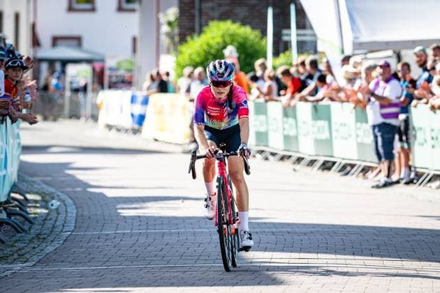 CZAPLA Justyna: National Championships Road cycling, Rad, Radsport, Strasse 2025 - RR CZAPLA Justyna ( GER ) CANYON SRAM ZONDACKYPTO ( CSZ ) - GER Querformat - quer - horizontal - Landscape - Event Veranstaltung: National Championships - Road Cycling - Category Kategorie: Cycling - Road Cycling - Elite Women - Location Ort: Europe Germany - Rheinland Pfalz - Start: Linden - Finish - Linden ( Rheinland Pfalz ) - Discipline: Road Race ( RR ) - National Championships - Distance: 118.8 km - Date Datum: 28.06.2025 Saturday -