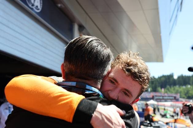 Alex Dunne (Rodin Motorsport, Formel 2, Mclaren Driver Academy), Podium, Grosser Preis von Oesterreich, Motorsport, Herren, Formel 1, 29.06.2025 Spielberg Steiermark Oesterreich