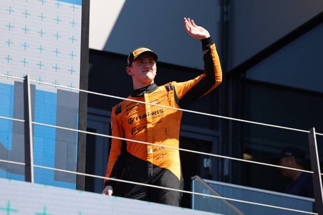 Alex Dunne (Rodin Motorsport, Formel 2, Mclaren Driver Academy), Podium, Grosser Preis von Oesterreich, Motorsport, Herren, Formel 1, 29.06.2025 Spielberg Steiermark Oesterreich