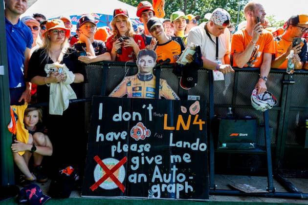 Fans of 4 Lando Norris (GBR, McLaren F1 Team), F1 Grand Prix of Austria at Red Bull Ring on June 29, 2025 in Spielberg, Austria. (Photo by HOCH ZWEI) Spielberg Austria
