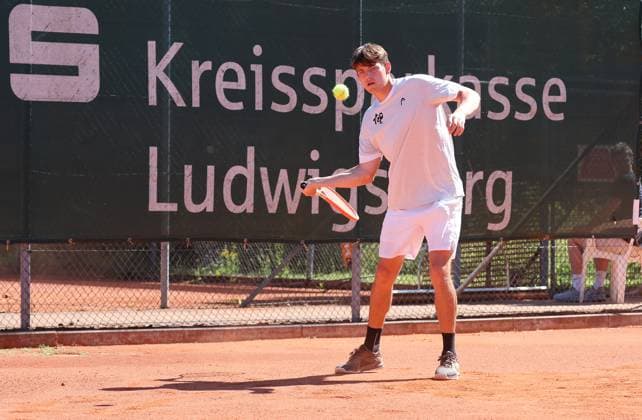 BAU 29.06.2025, Deutschland, Ludwigsburg, Tennis Oberliga TC Oberstenfeld vs. TC Ludwigsburg , Freddy Rust (TCO)