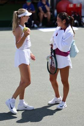 29 06 2025. London, United Kingdom. British players Emma Raducanu and Katie Boulter on the eve of the start of the Wimbledon. Tennis Championships in London.  xStephenxLockx xixImagesx IIM-26056-0006