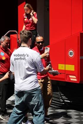 29.06.2025, Red Bull Ring, Spielberg, Formel 1 Großer Preis von Österreich 2025 , im Bild Lewis Hamilton (GBR), Scuderia Ferrari HP bei der Fahrerparade. (Photo by Alessandro Martellotta Hasan Bratic DeFodi Images)