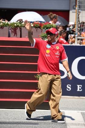 29.06.2025, Red Bull Ring, Spielberg, Formel 1 Großer Preis von Österreich 2025 , im Bild Lewis Hamilton (GBR), Scuderia Ferrari HP bei der Fahrerparade. (Photo by Alessandro Martellotta Hasan Bratic DeFodi Images)