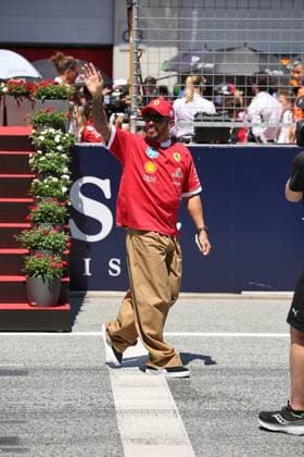 29.06.2025, Red Bull Ring, Spielberg, Formel 1 Großer Preis von Österreich 2025 , im Bild Lewis Hamilton (GBR), Scuderia Ferrari HP bei der Fahrerparade. (Photo by Alessandro Martellotta Hasan Bratic DeFodi Images)