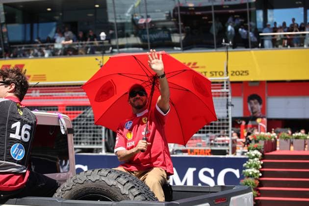 29.06.2025, Red Bull Ring, Spielberg, Formel 1 Großer Preis von Österreich 2025 , im Bild Lewis Hamilton (GBR), Scuderia Ferrari HP bei der Fahrerparade. (Photo by Alessandro Martellotta Hasan Bratic DeFodi Images)