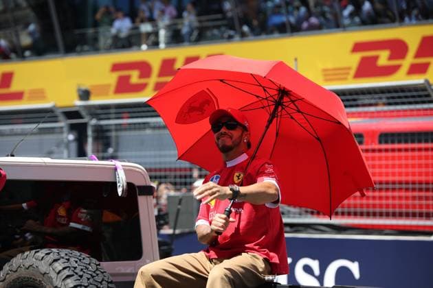 29.06.2025, Red Bull Ring, Spielberg, Formel 1 Großer Preis von Österreich 2025 , im Bild Lewis Hamilton (GBR), Scuderia Ferrari HP bei der Fahrerparade. (Photo by Alessandro Martellotta Hasan Bratic DeFodi Images)