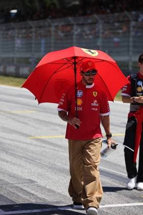 29.06.2025, Red Bull Ring, Spielberg, Formel 1 Großer Preis von Österreich 2025 , im Bild Lewis Hamilton (GBR), Scuderia Ferrari HP bei der Fahrerparade. (Photo by Alessandro Martellotta Hasan Bratic DeFodi Images)