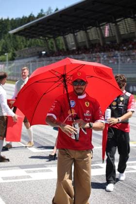 29.06.2025, Red Bull Ring, Spielberg, Formel 1 Großer Preis von Österreich 2025 , im Bild Lewis Hamilton (GBR), Scuderia Ferrari HP bei der Fahrerparade. (Photo by Alessandro Martellotta Hasan Bratic DeFodi Images)