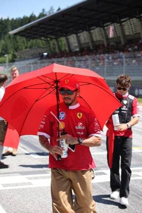 29.06.2025, Red Bull Ring, Spielberg, Formel 1 Großer Preis von Österreich 2025 , im Bild Lewis Hamilton (GBR), Scuderia Ferrari HP bei der Fahrerparade. (Photo by Alessandro Martellotta Hasan Bratic DeFodi Images)