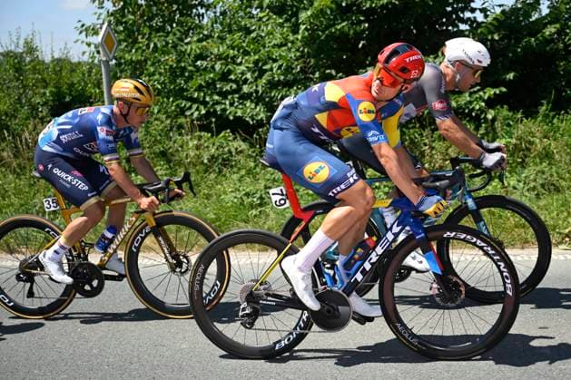 Belgian 2025 National Championship Binche 29 06 2025 BINCHE, BELGIUM - JUNE 29 : Theuns Edward of Lidl - Trek during the Men Elite cycling road race of the Belgian National Championships 2025 an UCI National Championships cycling race of 230 km with start in Binche and finish in Binche on June 29, 2025 in Binche, Belgium, 29 06 2025 Binche Belgium  Copyright: xNicoxVereeckenx