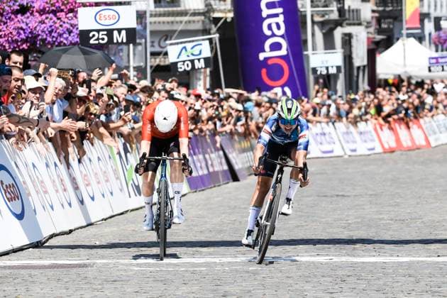 Belgian 2025 National Championship Binche 29 06 2025 BINCHE, BELGIUM - JUNE 29 : GHEKIERE Justine of AG Insurance - Soudal Team winning the Women Elite cycling road race of the Belgian National Championships 2025 an UCI National Championships cycling race of 132,8 km with start in Binche and finish in Binche on June 29, 2025 in Binche, Belgium, 29 06 2025 Binche Belgium  Copyright: xMarcxGoyvaertsx