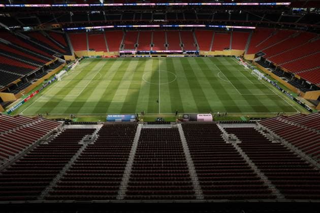 Atlanta, USA, 29th June 2025. A general view of the stadium before during the Paris Saint Germain vs Inter Miami CF FIFA Club World Cup match at Mercedes Benz Stadium, Atlanta. Picture credit should read: Jonathan Moscrop Sportimage EDITORIAL USE ONLY. No use with unauthorised audio, video, data, fixture lists, club league logos or live services. Online in-match use limited to 120 images, no video emulation. No use in betting, games or single club league player publications. SPI_002_JM_PSG_Inter_Miami SPI-3995-0002