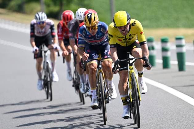 Belgian 2025 National Championship Binche 29 06 2025 BINCHE, BELGIUM - JUNE 29 : Campenaerts Victor of Team Visma Lease A Bike, Evenepoel Remco of Soudal Quick-Step during the Men Elite cycling road race of the Belgian National Championships 2025 an UCI National Championships cycling race of 230 km with start in Binche and finish in Binche on June 29, 2025 in Binche, Belgium, 29 06 2025 Binche Belgium  Copyright: xNicoxVereeckenx
