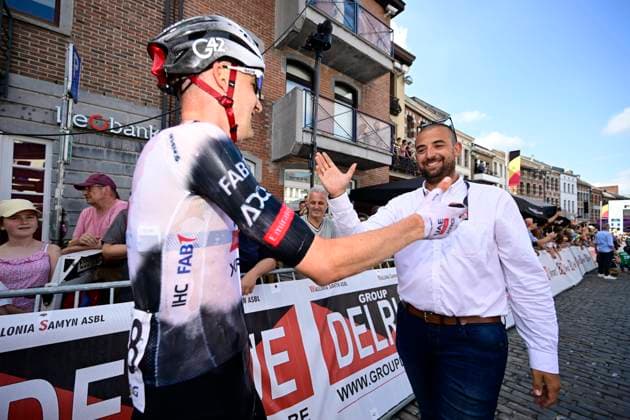 Belgian 2025 National Championship Binche 29 06 2025 BINCHE, BELGIUM - JUNE 29 : Wellens Tim of Uae Team Emirates - Xrg celebrates the victory after the Men Elite cycling road race of the Belgian National Championships 2025 an UCI National Championships cycling race of 230 km with start in Binche and finish in Binche on June 29, 2025 in Binche, Belgium, 29 06 2025 Binche Belgium  Copyright: xNicoxVereeckenx