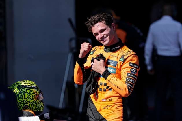 FORMULA 1 - GP of Austria 2025 SPIELBERG,AUSTRIA,29.JUN.25 - MOTORSPORTS, FORMULA 1 - Grand Prix of Austria, Red Bull Ring. Image shows the rejoicing of Lando Norris (GBR McLaren).  GEPAxpictures xMatthiasxTrinkl