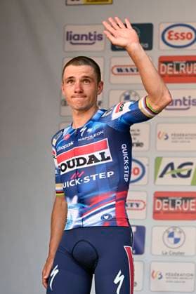 Belgian 2025 National Championship Binche 29 06 2025 BINCHE, BELGIUM - JUNE 29 : Evenepoel Remco of Soudal Quick-Step pictured during the podium ceremony of the Men Elite cycling road race of the Belgian National Championships 2025 an UCI National Championships cycling race of 230 km with start in Binche and finish in Binche on June 29, 2025 in Binche, Belgium, 29 06 2025 Binche Belgium  Copyright: xNicoxVereeckenx