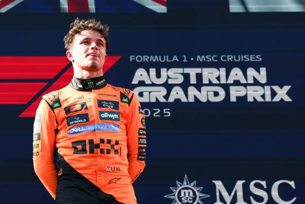 Winner, Sieger, Lando Norris (McLaren Formula 1 Team), Rennen, Grosser Preis von Oesterreich, Motorsport, Herren, Formel 1, 29.06.2025 Spielberg Steiermark Oesterreich