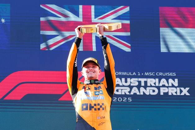 Winner, Sieger, Lando Norris (McLaren Formula 1 Team), Rennen, Grosser Preis von Oesterreich, Motorsport, Herren, Formel 1, 29.06.2025 Spielberg Steiermark Oesterreich