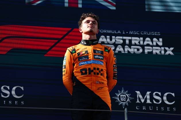 4 Lando Norris (GBR, McLaren F1 Team), F1 Grand Prix of Austria at Red Bull Ring on June 29, 2025 in Spielberg, Austria. (Photo by HOCH ZWEI) Spielberg Austria