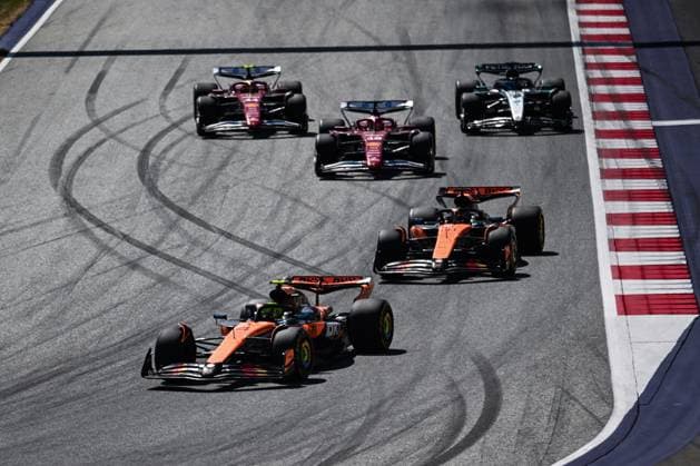 4 Lando Norris (GBR, McLaren F1 Team), 81 Oscar Piastri (AUS, McLaren F1 Team), F1 Grand Prix of Austria at Red Bull Ring on June 29, 2025 in Spielberg, Austria. (Photo by HOCH ZWEI) Spielberg Austria