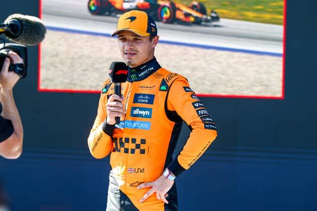 F1 - AUSTRIAN GRAND PRIX 2025 NORRIS Lando (gbr), McLaren F1 Team MCL39, portrait during the Formula 1 MSC Cruises Austrian Grand Prix 2025, 11th round of the 2025 FIA Formula One World Championship, WM, Weltmeisterschaft from June 27 to 29, 2025 on the Red Bull Ring, in Spielberg, Austria - SpielbergAustria  Copyright: xDPPIx
