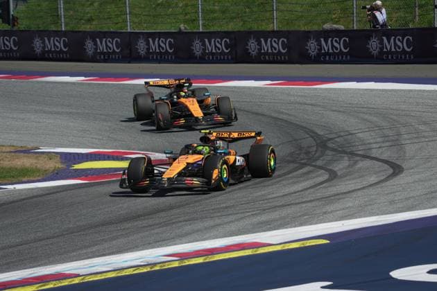 Formel 1 Großer Preis von Österreich 2025 29.06.2025, Red Bull Ring, Spielberg, Formel 1 Großer Preis von Österreich 2025 , im Bild Lando Norris (GBR), McLaren F1 Team, Oscar Piastri (AUS)