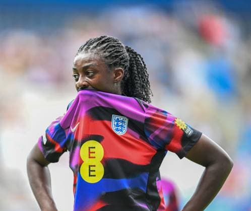 29th June 2025; King Power Stadium, Leicester, England; Womens International Football Friendly, England versus Jamaica; Michelle Agyemang of England during the pre-match warm-up  ActionPlus12806961 GodfreyxPitt