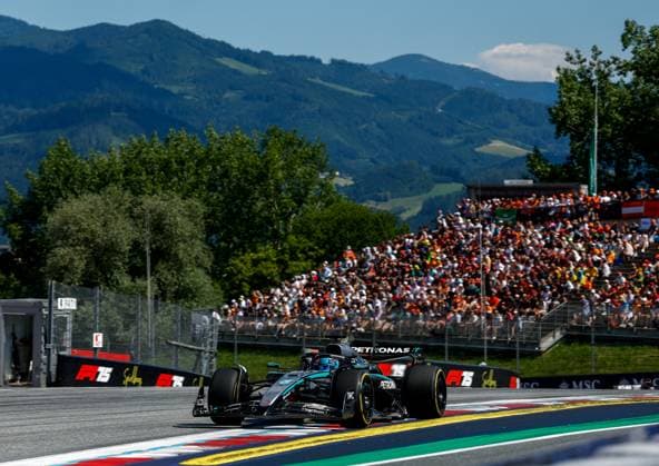 63 George Russell (GBR, Mercedes-AMG Petronas F1 Team), F1 Grand Prix of Austria at Red Bull Ring on June 29, 2025 in Spielberg, Austria. (Photo by HOCH ZWEI) Spielberg Austria