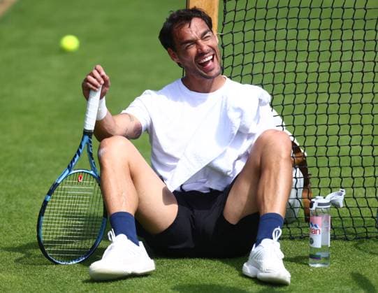 Sport Themen der Woche KW26 Sport Bilder des Tages Wimbledon Championships 2025 AELTC, Saturday Practice, London, UK - 29 06 2025 Fabio Fognini (ITA) Practices at Aorangi Park at Wimbledon ahead of the 2025 Championships London Wimbledon London GBR, UK NEWSPAPERS OUT Copyright: xMarkxGreenwoodx
