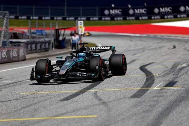 63 George Russell (GBR, Mercedes-AMG Petronas F1 Team), F1 Grand Prix of Austria at Red Bull Ring on June 29, 2025 in Spielberg, Austria. (Photo by HOCH ZWEI) Spielberg Austria