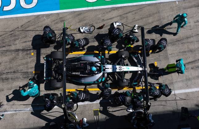 63 George Russell (GBR, Mercedes-AMG Petronas F1 Team), F1 Grand Prix of Austria at Red Bull Ring on June 29, 2025 in Spielberg, Austria. (Photo by HOCH ZWEI) Spielberg Austria