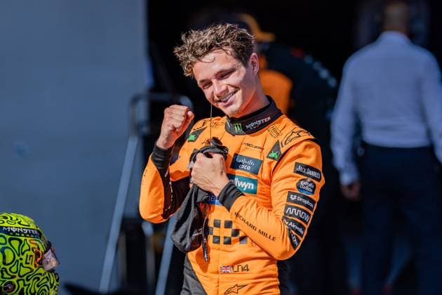 FORMULA 1 - GP of Austria 2025 SPIELBERG,AUSTRIA,29.JUN.25 - MOTORSPORTS, FORMULA 1 - Grand Prix of Austria, Red Bull Ring. Image shows the rejoicing of Lando Norris (GBR McLaren).  GEPAxpictures xMatthiasxTrinkl