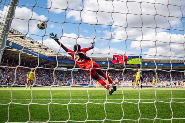 29th June 2025; King Power Stadium, Leicester, England; Womens International Football Friendly, England versus Jamaica; Ella Toone of England scores past Liya Brooks of Jamaica in the 10th minute for 1-0  ActionPlus12806981 GodfreyxPitt