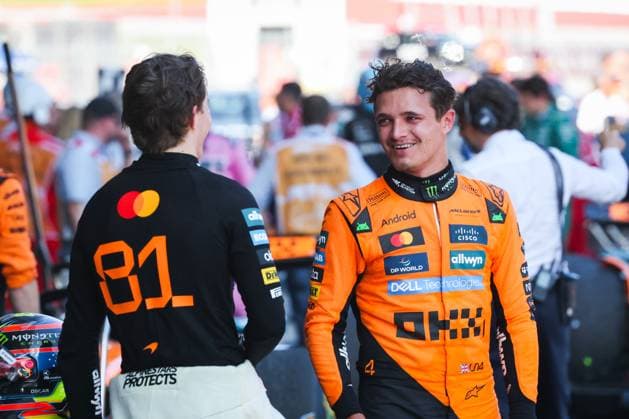 81 Oscar Piastri (AUS, McLaren F1 Team), 4 Lando Norris (GBR, McLaren F1 Team), F1 Grand Prix of Austria at Red Bull Ring on June 29, 2025 in Spielberg, Austria. (Photo by HOCH ZWEI) Spielberg Austria