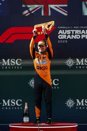 4 Lando Norris (GBR, McLaren F1 Team), F1 Grand Prix of Austria at Red Bull Ring on June 29, 2025 in Spielberg, Austria. (Photo by HOCH ZWEI) Spielberg Austria