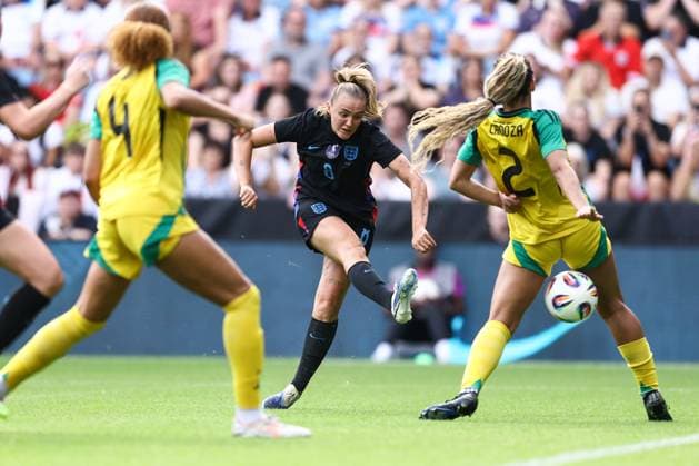 England v Jamaica Women 29 June 2025, Leicester - Women s International Friendly, Länderspiel, Nationalmannschaft - England v Jamaica - Georgia Stanway of England - Photo: Jacques Feeney Offside. Leicester UK Copyright: xJacquesxFeeneyx xOffsidexOffside